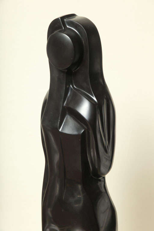 20th Century Abstract Cubist Marble Sculpture of a Standing Nude For Sale