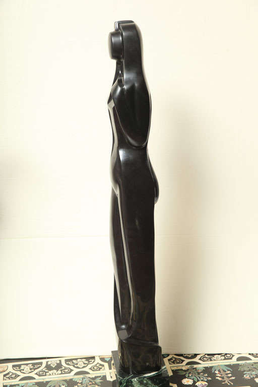 Abstract Cubist Marble Sculpture of a Standing Nude For Sale 1