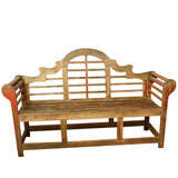 Used Turn-of-the-Century Lutyens English Teak Garden Bench