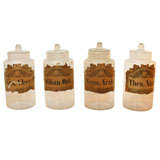 Antique Four Large 19th Century Apothecary Jars