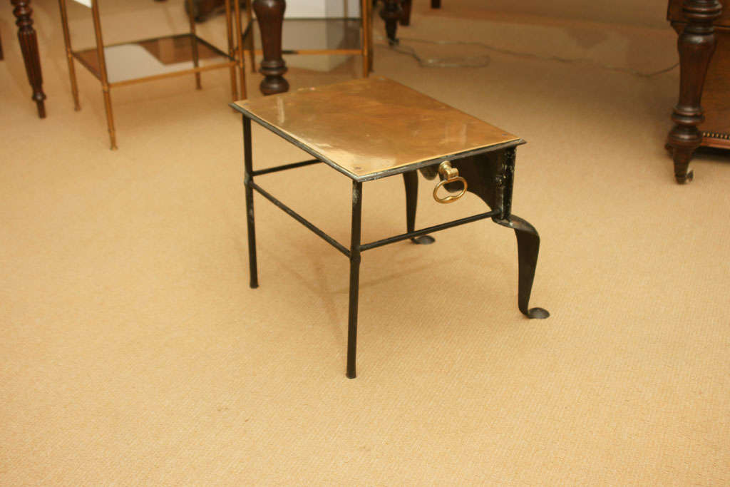 19th Century Brass Footman/Side Table 2