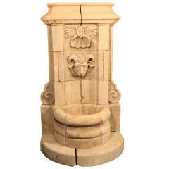 Antique French 18th Century Limestone Fountain