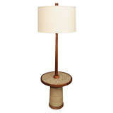 Vintage Martz Floor Lamp with Tile Topped Table