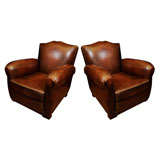 French Leather Chairs