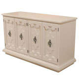 Carved Geometric Cabinet