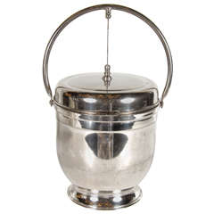 Art Deco Silver-Plated Ice Bucket by the Sheffield Silver Company