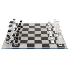 Mid-Century Modernist Lucite Chess Set by Rona Cutler