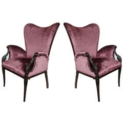 Elegant Pair of 1940s Butterfly Armchairs by Grosfeld House 6