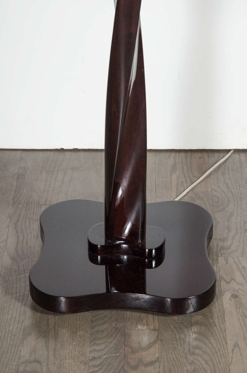 American Mid-Century Modernist Ebonized Walnut Floor Lamp by Russel Wright