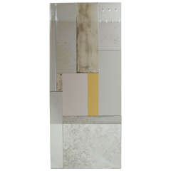 Mid-Century Cubist Paneled Mirror or Wall Sculpture in the Manner of Paul Evans