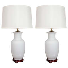 Pair of Blanc De Chine Porcelain Lamps 7
