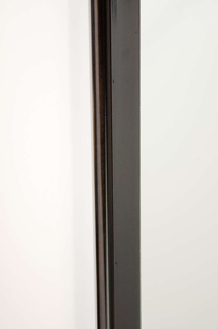 American Elegant Dark Mahogany Mirror Designed by Paul Frankl