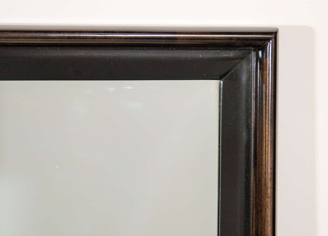 20th Century Elegant Dark Mahogany Mirror Designed by Paul Frankl