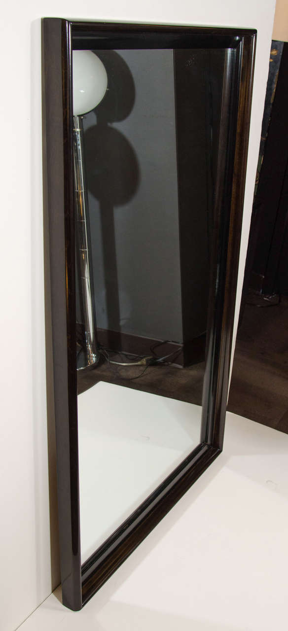 Elegant Dark Mahogany Mirror Designed by Paul Frankl 1