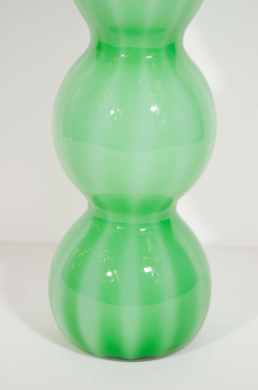 Mid-Century Modern Mid Century Triple Gourd Murano Glass Vase
