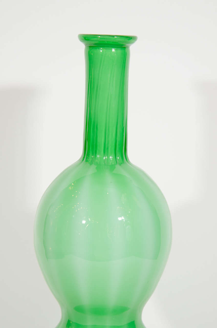 Italian Mid Century Triple Gourd Murano Glass Vase