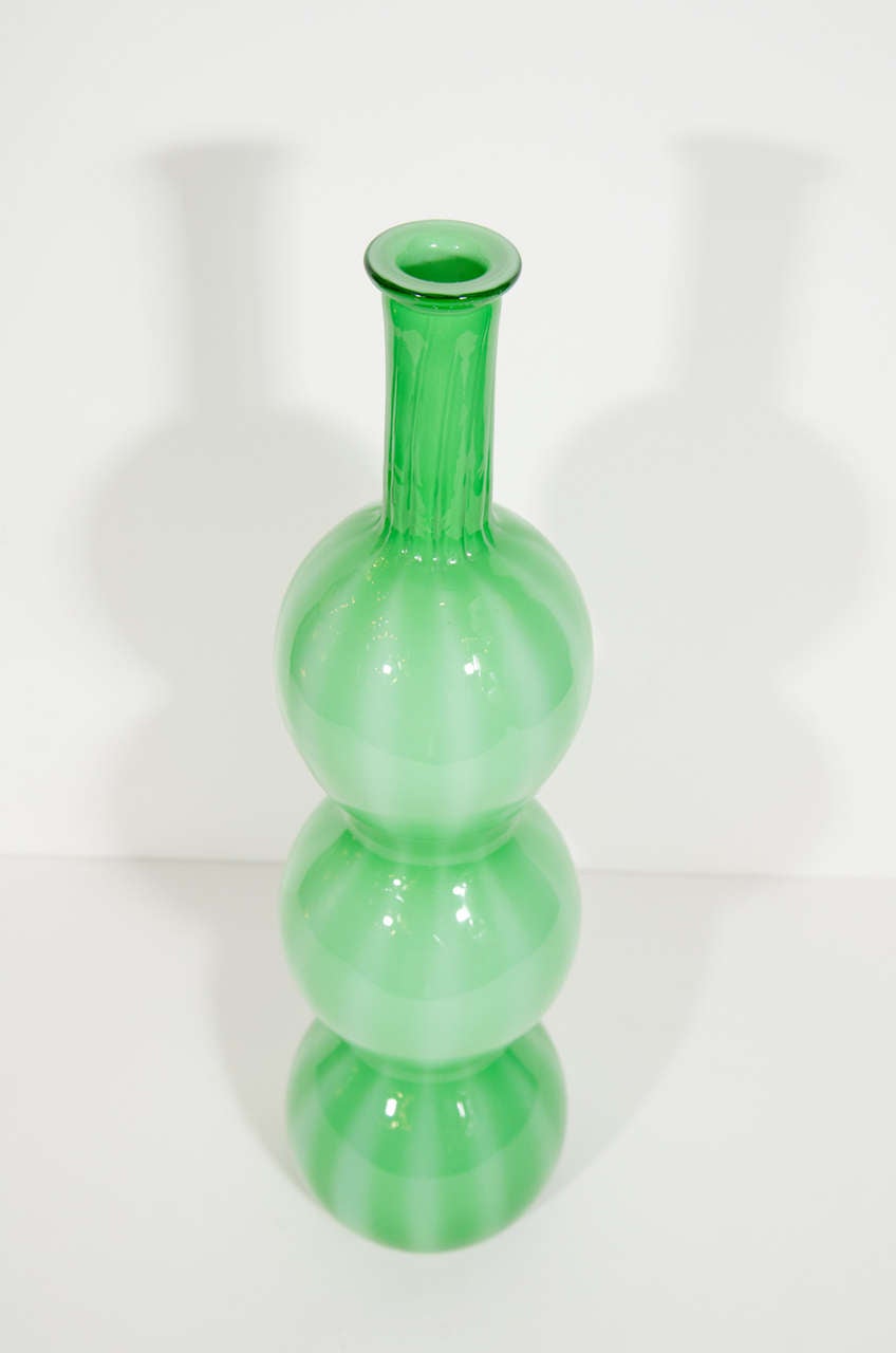 Mid-20th Century Mid Century Triple Gourd Murano Glass Vase