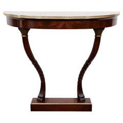 Neoclassical Mahogany Console Table.