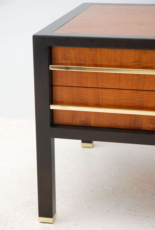 Ebonized Two-Drawer Side Table by Michael Taylor