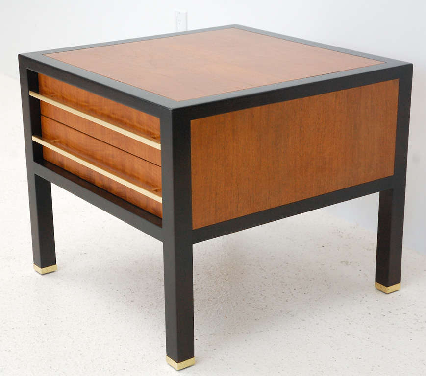 Two-Drawer Side Table by Michael Taylor In Excellent Condition In Palm Desert, CA