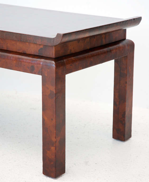 Mid-20th Century Chinoiserie Style Leather Cocktail Table by William Haines