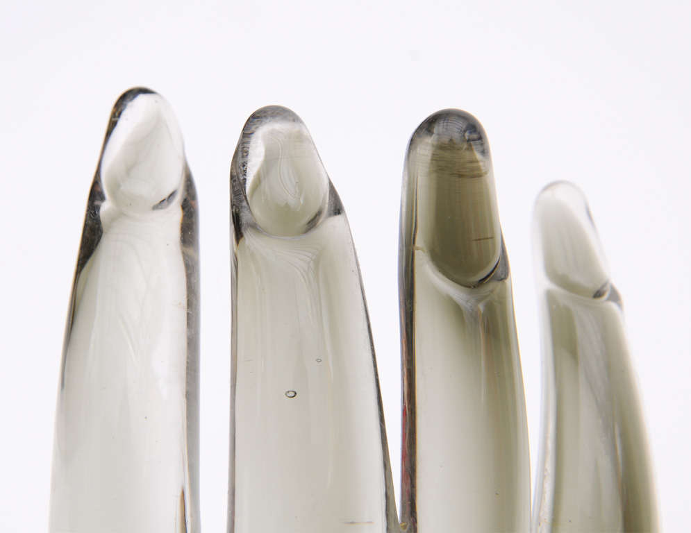 Seguso Glass Hand Sculpture For Sale 2
