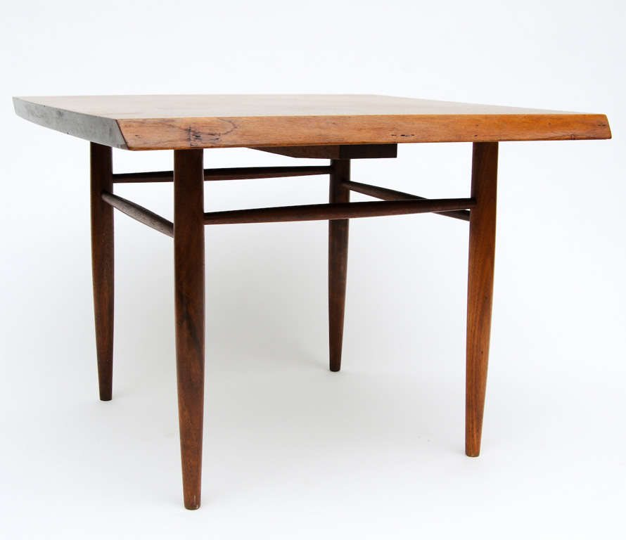 A George Nakashima oversized walnut free edge table,client name on underside of the table(planert)