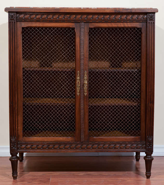 Louis XVI style mahogany cabinet