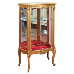 Louis XV style gilded vitrine