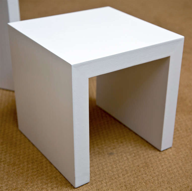 American White Lacquer Nesting Tables