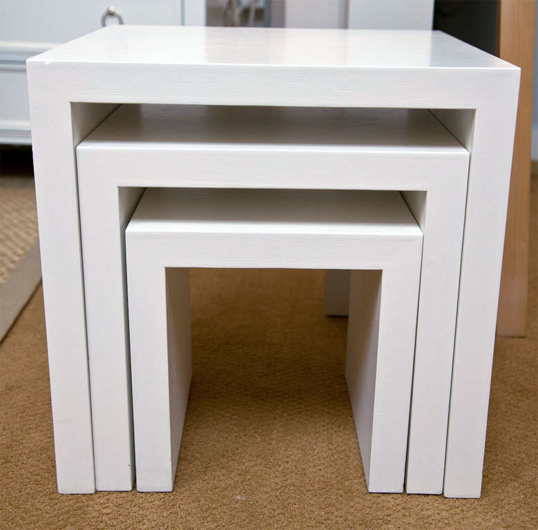 White Lacquer Nesting Tables 2