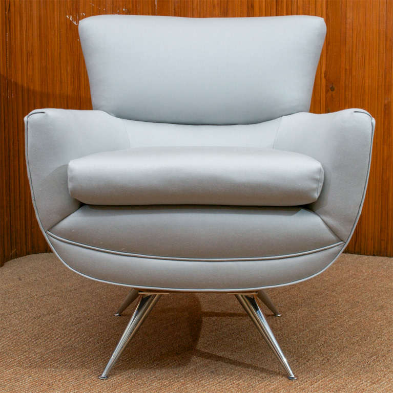 Mid-20th Century Henry Glass Lounge Chair