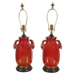 Pair of Chinese Ceramic Table Lamps