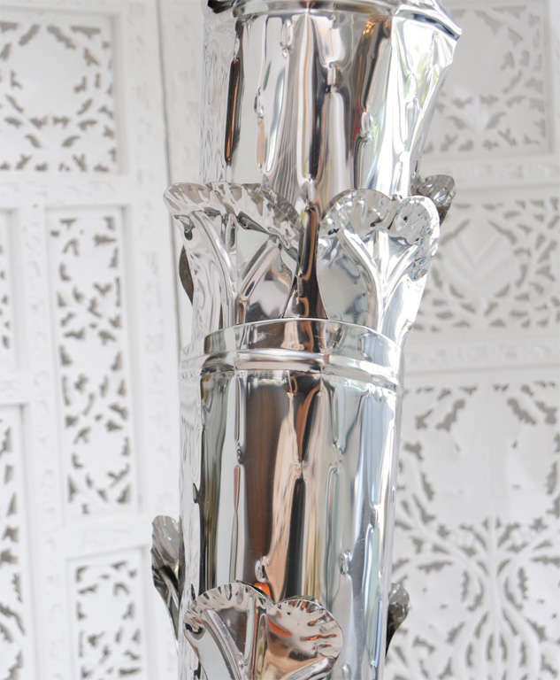20th Century Life Size Chrome Palm Tree