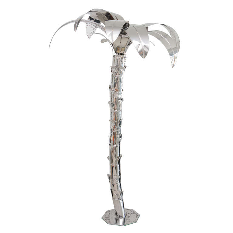 Life Size Chrome Palm Tree
