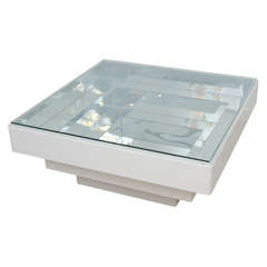 Vintage White Lucite Infinity Coffee Table