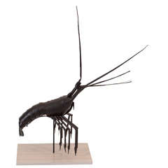 A Japanese Edo Period Articulated Iron Spiny Lobster