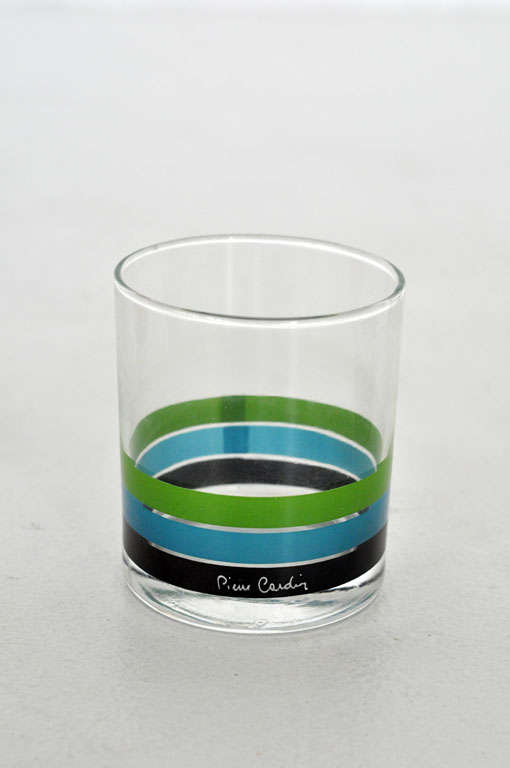French Pierre Cardin 1970's low ball glasses