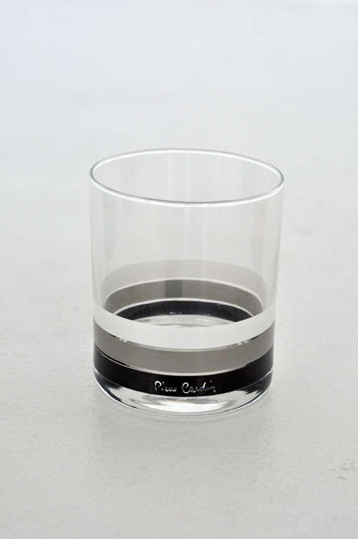Pierre Cardin 1970's low ball glasses In Excellent Condition In Chicago, IL