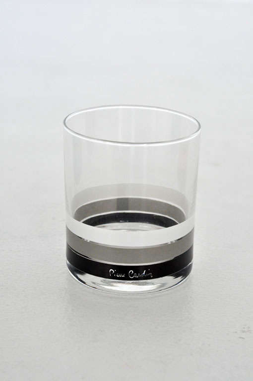 Pierre Cardin 1970's low ball glasses In Excellent Condition In Chicago, IL