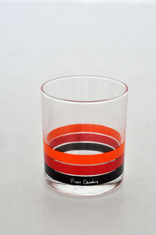 Late 20th Century Pierre Cardin 1970's low ball glasses