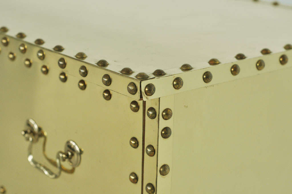 Sarreid Brass-Clad Dresser In Good Condition In Chicago, IL