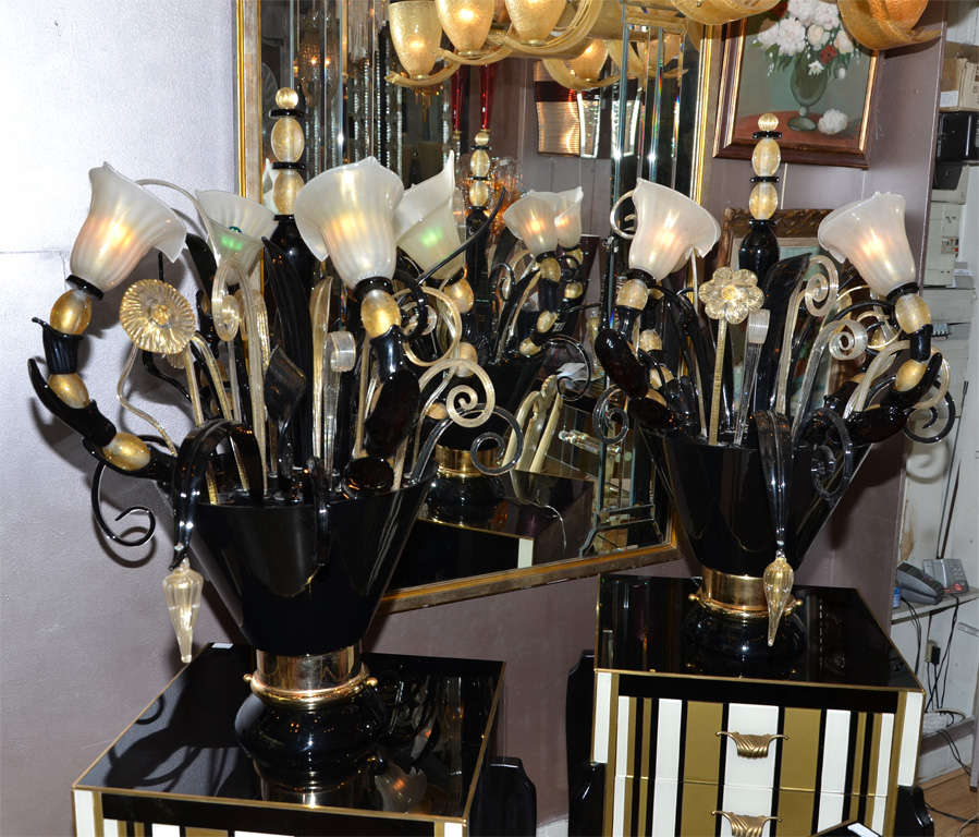 Italian Decorative Lamps In Murano Glass