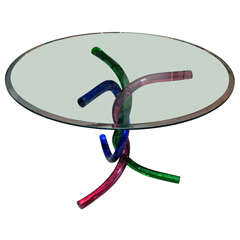 Dining Table in Murano Glass Signed Seguso