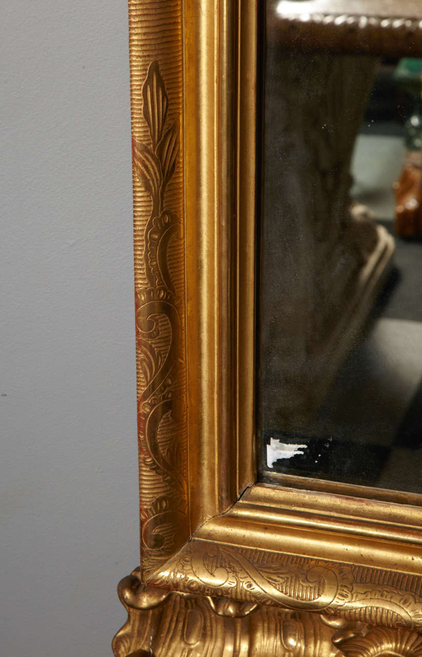 19th Century 19th Pair of Venetian Mirrors in Gilt Wood