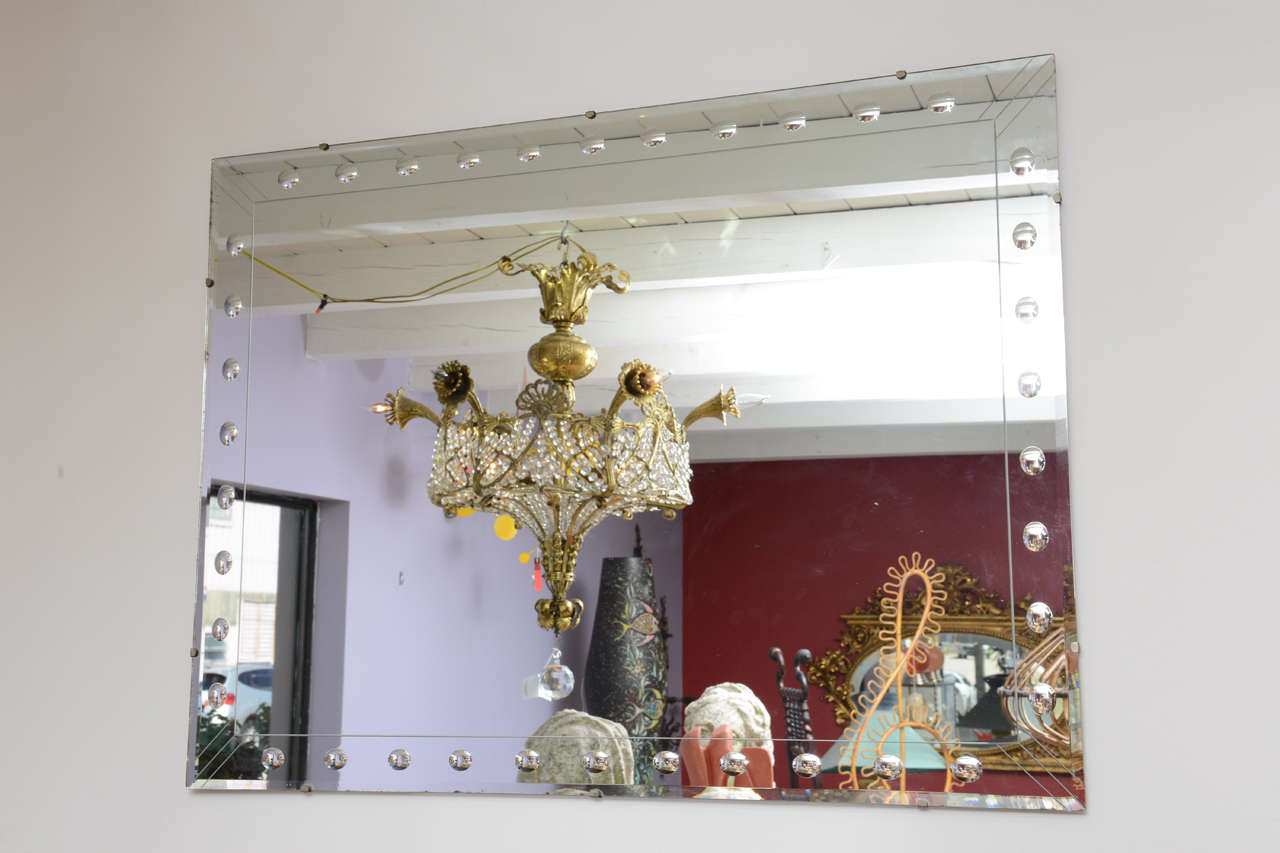 American Art Deco 'Bullseye' Mirror