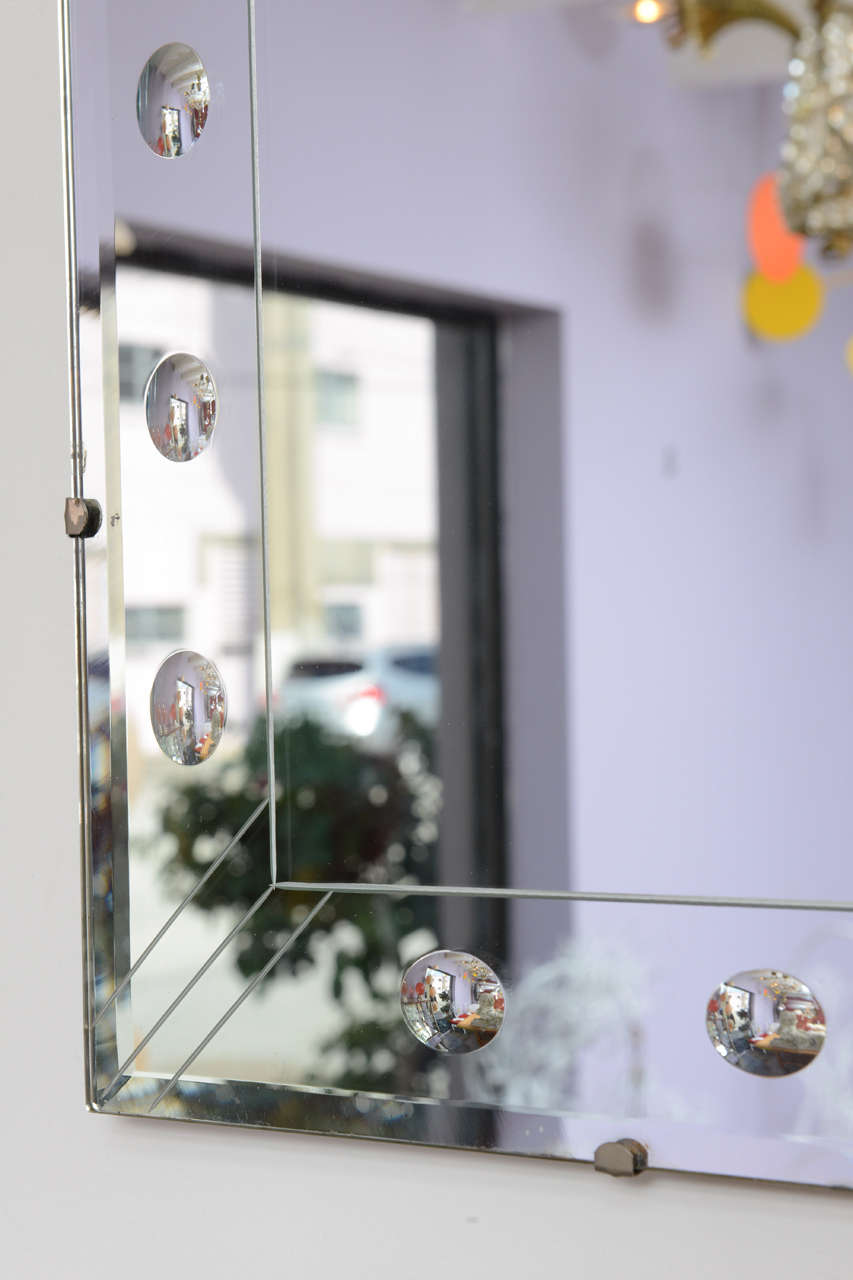 Art Deco 'Bullseye' Mirror In Good Condition In West Palm Beach, FL