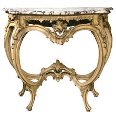 French Rococo Style Console Table