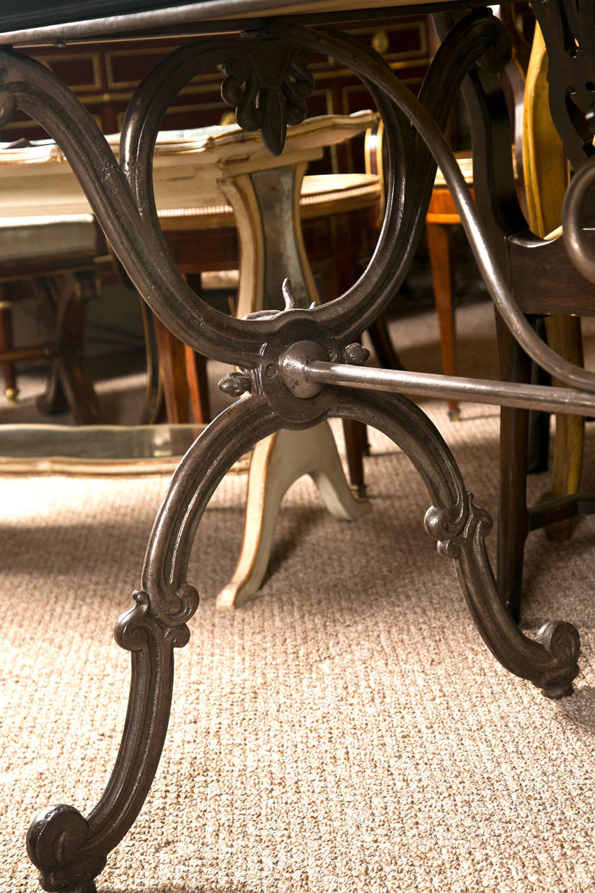 American Neoclassical Style Iron Base Console Table
