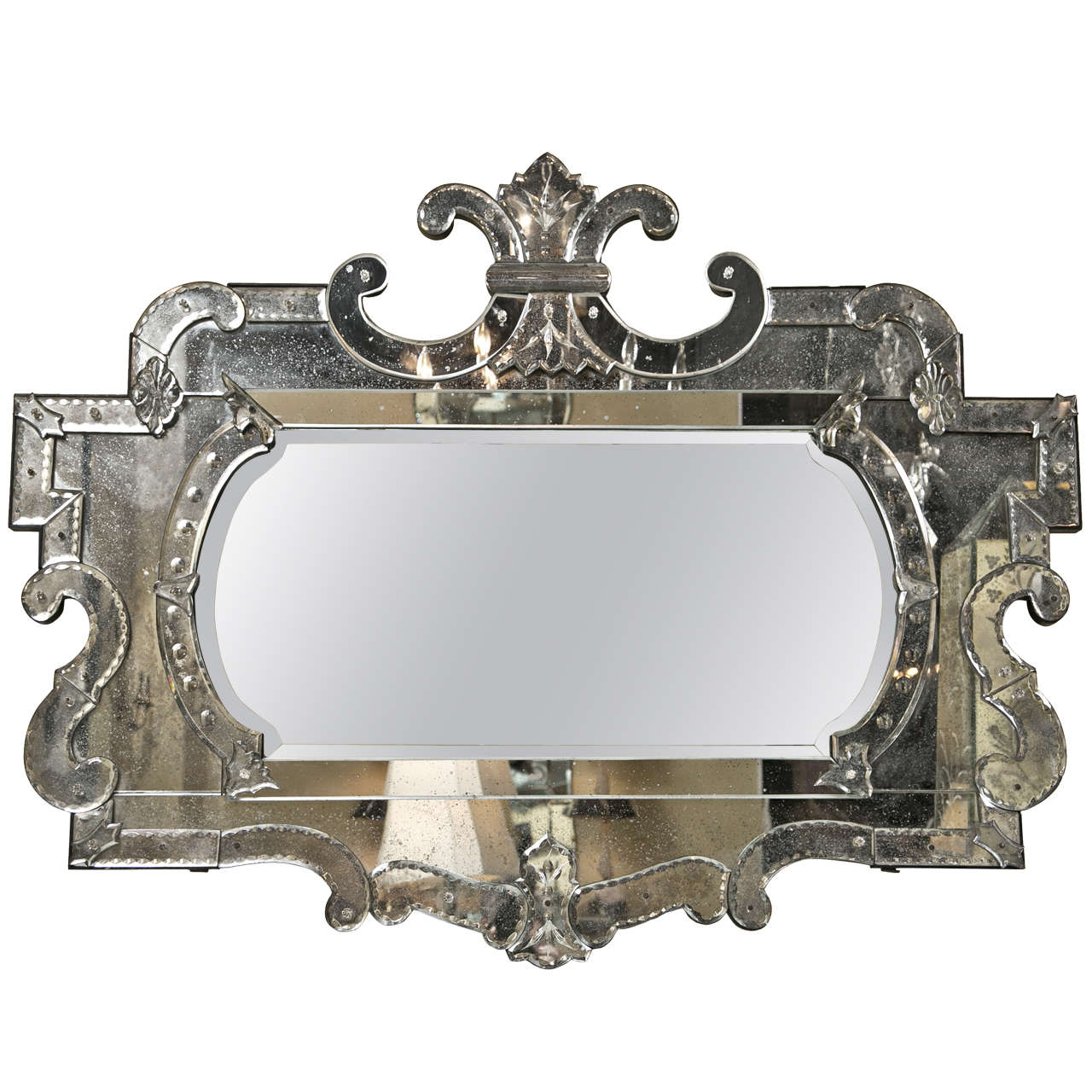 Venetian Style Over the Mantle Mirror